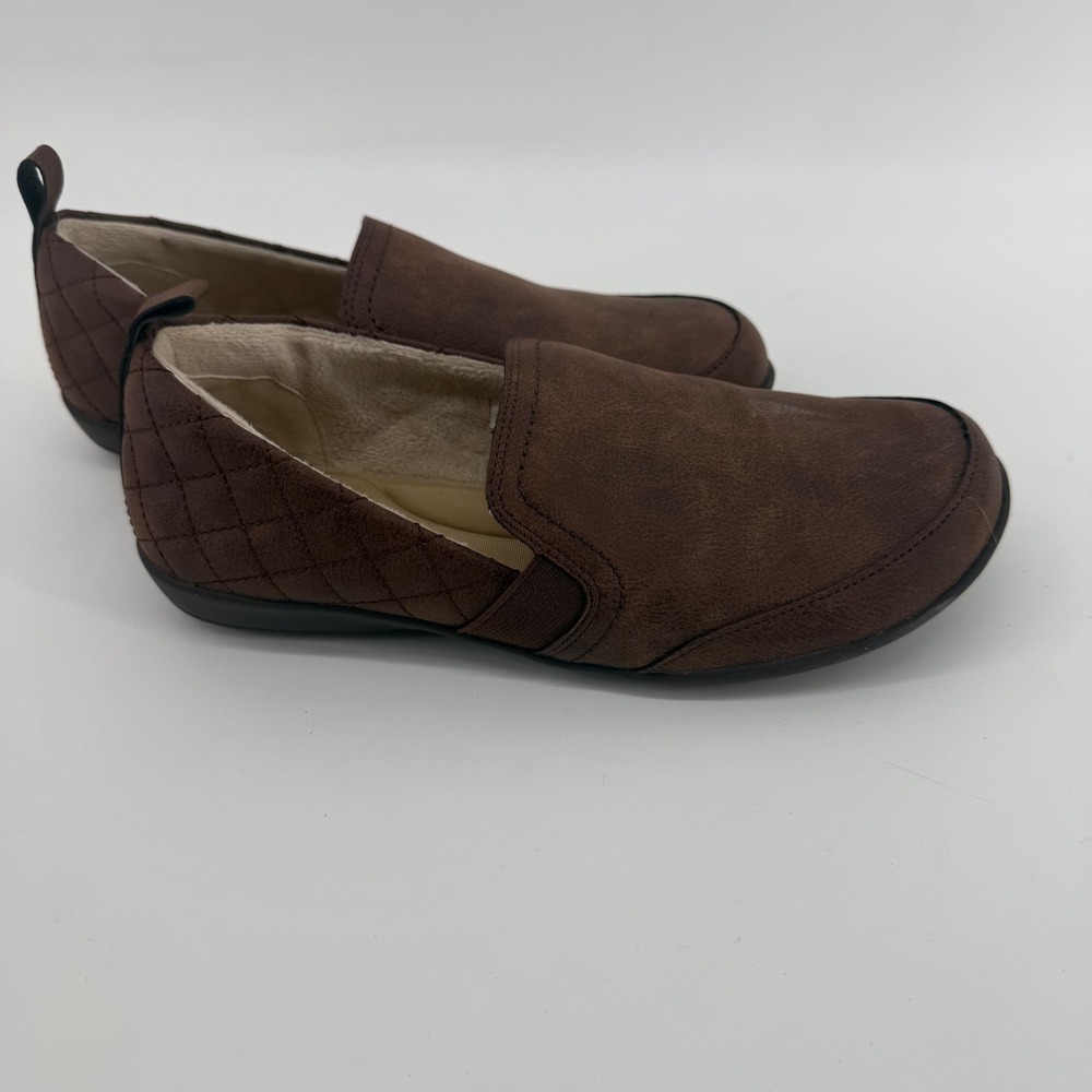 JSport Lisa Brown Slip On Memory Foam Faux Fur Lined Shoes‎ Womens 6.5 S5LSA34